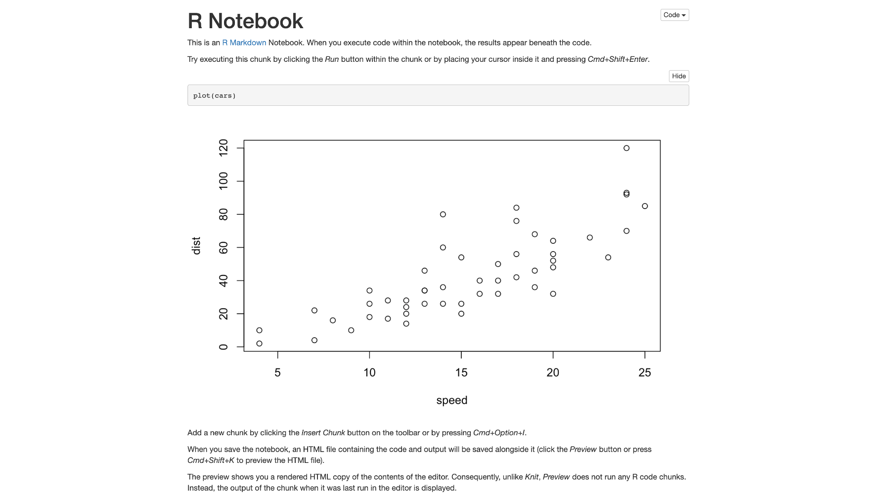 An HTML Notebook created using an R markdown file.